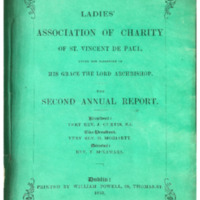Second Annual Report of the Ladies’ Association of Charity of St. Vincent de Paul (1853)