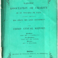 Third Annual Report of the Ladies’ Association of Charity of St. Vincent de Paul (1854)